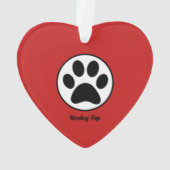 adorable chien de Noël coeur ornement (dos)