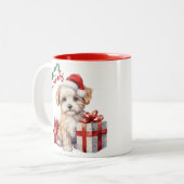 Adorable chien de Noël Mug (Devant gauche)
