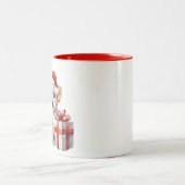 Adorable chien de Noël Mug (Centre)
