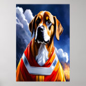 Adorable chien de pompier | AI Art Poster (Devant)