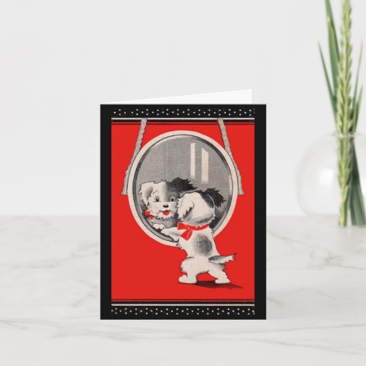 adorable chiot dans le miroir (Devant)