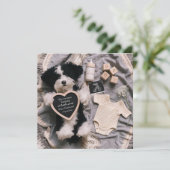 Adorable chiot grossesse faire-part (Debout devant)