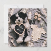 Adorable chiot grossesse faire-part (Devant)