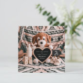 Adorable chiot ploucheux faire-part de grossesse (Debout devant)