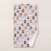 Adorable Chouette d'Halloween Motif (Serviette à main)