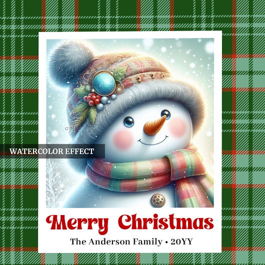Adorable Christmas Snowman Napkins Editable Custom Servet