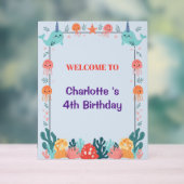 Adorable Chubby Narwhal Whale fish Seamless Sea Li (Neutre)