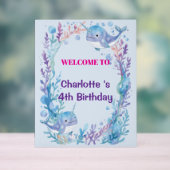 Adorable Chubby Narwhal Whale fish Seamless Sea Li (Neutre)