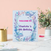 Adorable Chubby Narwhal Whale fish Seamless Sea Li (Mariage)