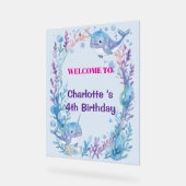 Adorable Chubby Narwhal Whale fish Seamless Sea Li (Angle)