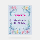 Adorable Chubby Narwhal Whale fish Seamless Sea Li (Recto)