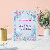 Adorable Chubby Narwhal Whale fish Seamless Sea Li (Mariage)