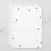 Adorable Colorée Stars Baby shower Invitation (Dos)