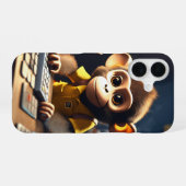 Adorable comptable singe iPhone 16 Coque (Verso Horizontal)