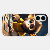 Adorable comptable singe iPhone 16 Coque (Verso (horizontal))