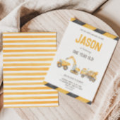 Adorable Construction Anniversaire Invitation