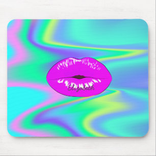 Adorable Cool Lips, Holografische Regenboog Muismat
