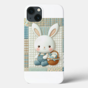 Adorable coque iphone de récolte de lapin doré