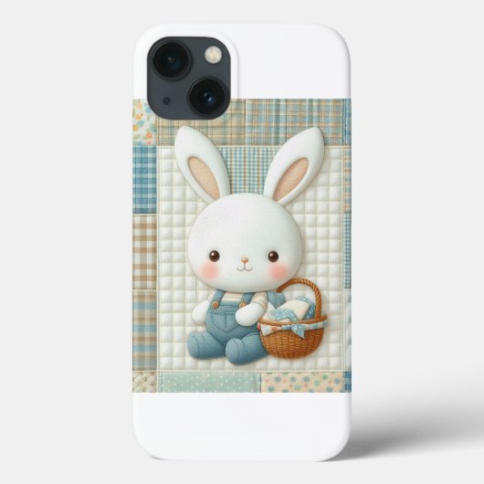 Adorable coque iphone de récolte de lapin doré (Verso)