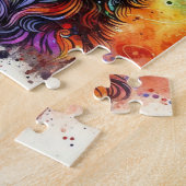 Adorable couleur aquarelle chèvre puzzle puzzle (Côté)