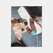 Adorable Couverture en polaire Chihuahua (Devant)
