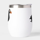 Adorable Crested Puffin Cartoon Natation (Gauche)