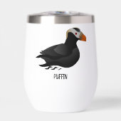 Adorable Crested Puffin Cartoon Natation (Avant)