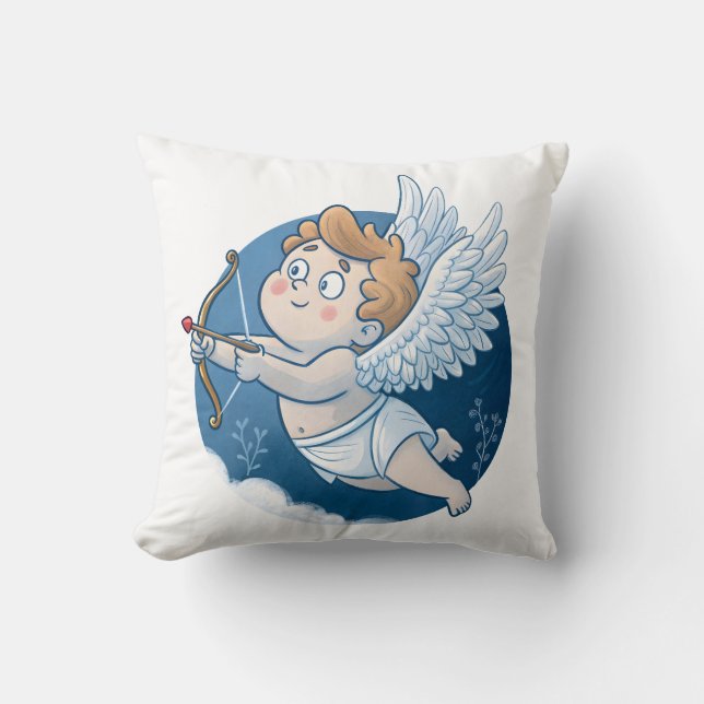 Adorable Cupid Valentine’s Day Kussen (Voorkant)