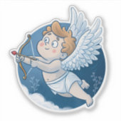 Adorable Cupid Valentine’s Day Sticker (Voorkant)