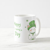 Adorable Cute Kawaii Chat St. Patrick’s Day Mug (Devant droit)