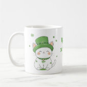 Adorable Cute Kawaii Chat St. Patrick’s Day Mug (Gauche)
