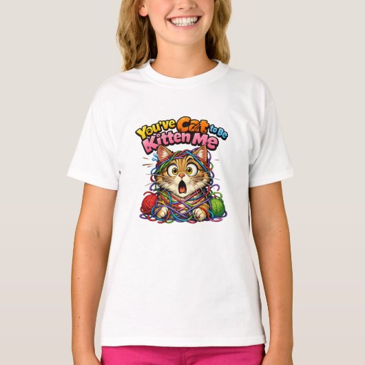 Adorable Cute Kitten Cat Kids T-Shirt (Devant)