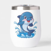 "Adorable Dauphin de Dessin Dauphin Splashing in J (Avant)