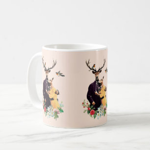 Adorable Deer Couple café Mug
