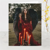 Adorable déesse femme en noir et blanc carte (Fleur jaune)