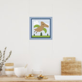 Adorable Dinosaur 1 Poster d'Art Mur (Cuisine)