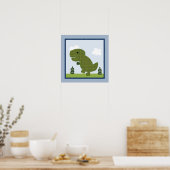 Adorable Dinosaur 3 Poster d'Art Mur (Cuisine)