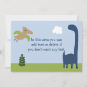 Adorable Dinosaur/Dino Baby shower Invitation (Dos)