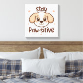 Adorable Dog Lover Optimist Quote Canvas Afdruk (Insitu (Slaapkamer))
