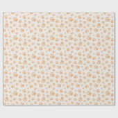 Adorable Dog Paw Print Cadeaupapier (Vlak)