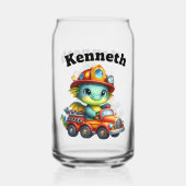 Adorable dragon de bébé conduisant un camion de fe (Recto)