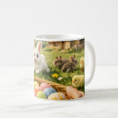 Adorable Easter Mug – Bunny, Chicks & Pastel Eggs (Devant droit)