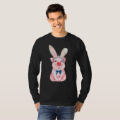 Adorable Easter Pig With Easter Bunny Ears Easter  T-shirt (Voorkant volledig)