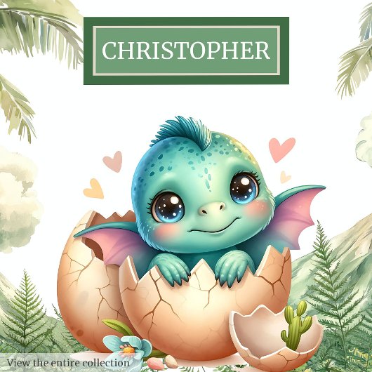 Adorable éclosion Bientôt bébé Dinosaure Coussin p