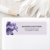 Adorable Étiquette de fleurs violettes (En situation)