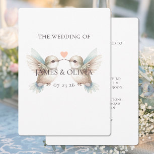 Adorable Faire-part de mariage de colibri mignon