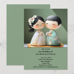 Adorable faire-part de mariage japonais