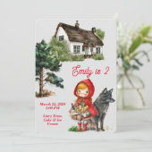 Adorable Fairytale Illustré Invitation (Debout devant)