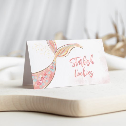 Adorable Fête de sirène Étiquettes alimentaires