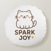 "Adorable Fluffy Cat Coussin décoratif - Spark Joy (Devant)